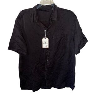 Caribbean Men’s Button Down Shirt Pigment Dyed Brown Lyocell Blend Size XL NWT